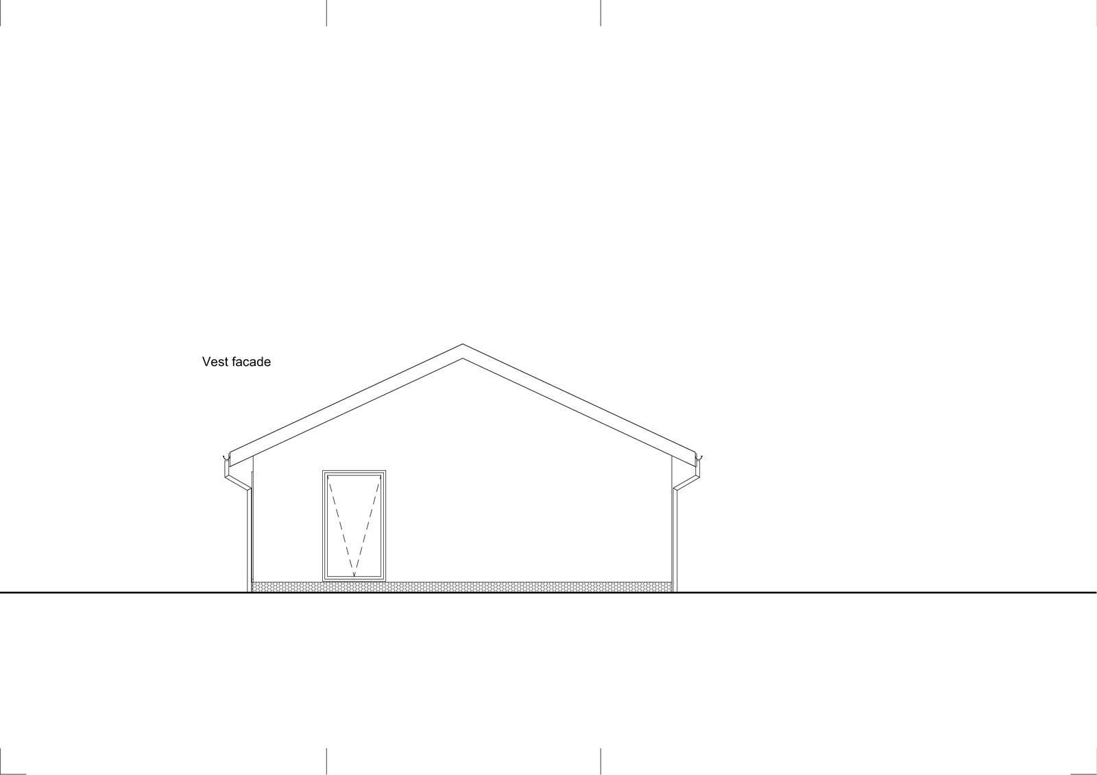 Vest facade for Tessebøllevej, Herfølge