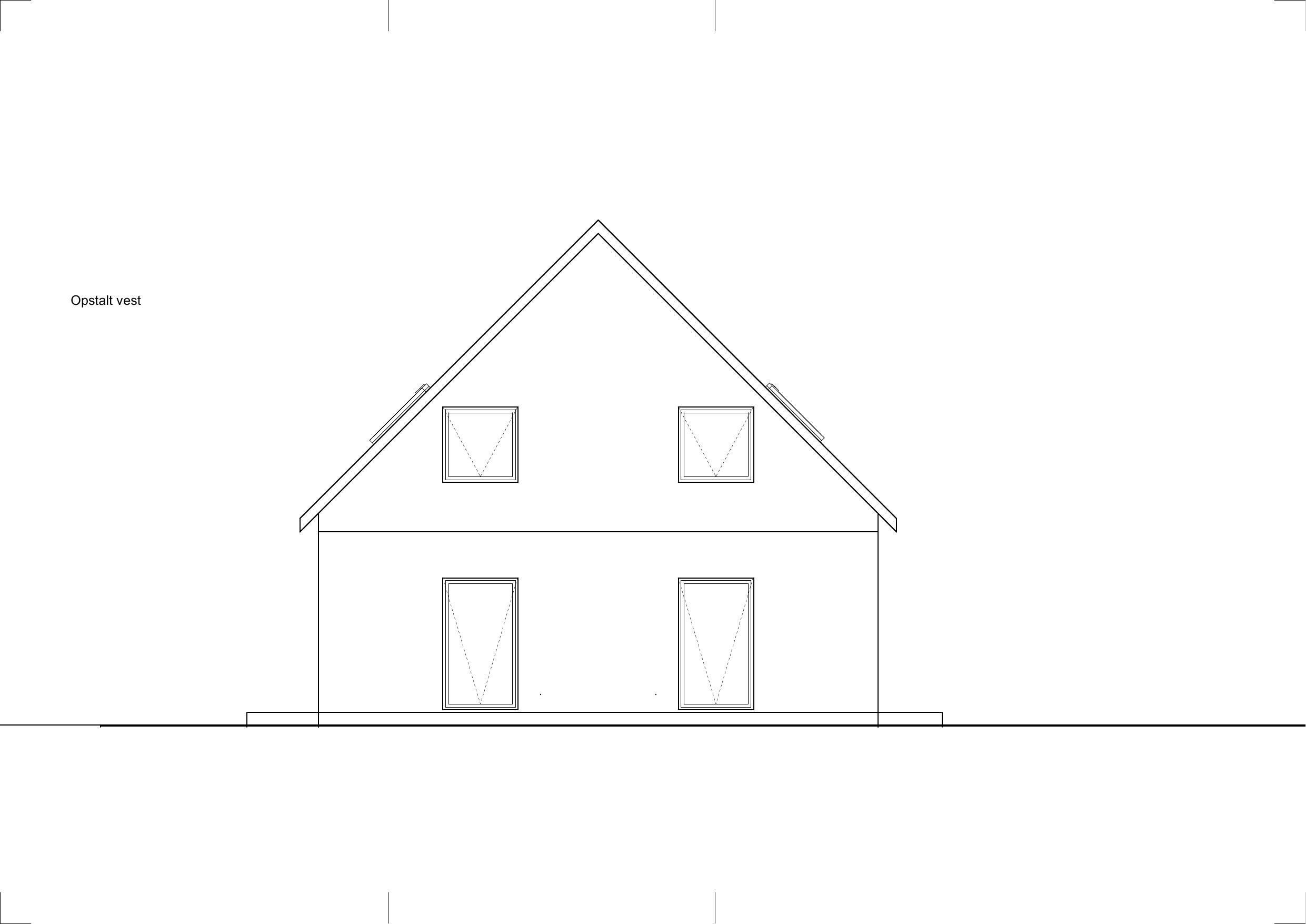 Vest facade for Kvædevænget, Næstved